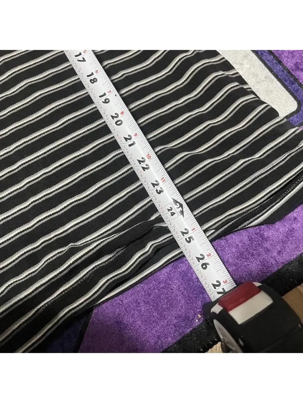 Y2K black and white striped polo tshirt